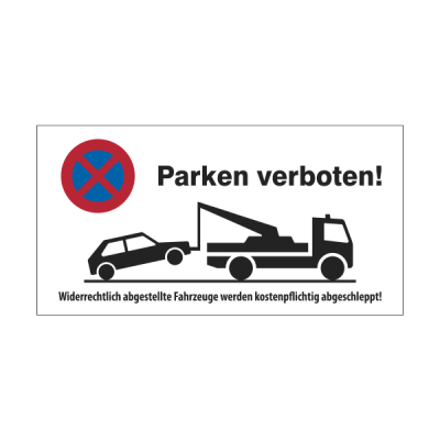 Bauzaunbanner drucken - Parken verboten - baustellenbanner ...